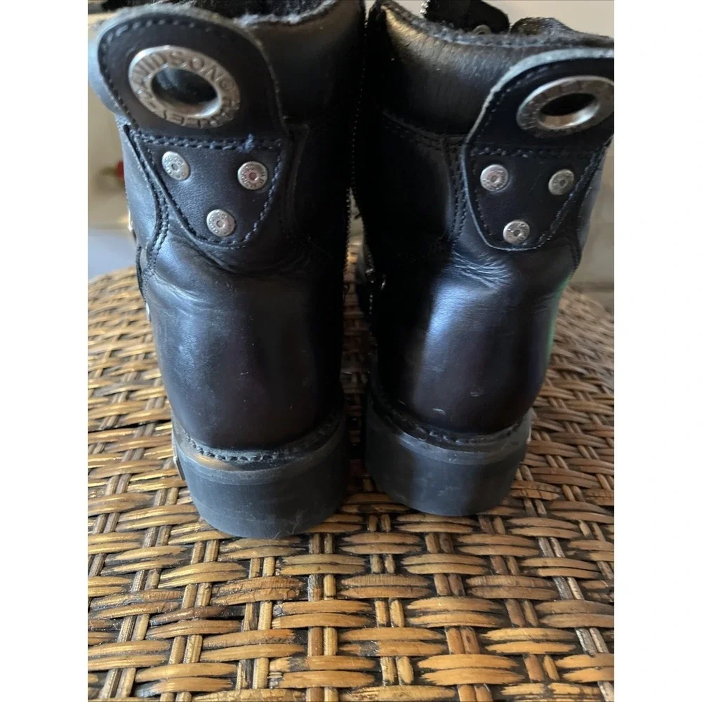 Vintage Harley Davidson Boots Men's‎  Brake Buckle Black Motorcycle Steel Toe 12